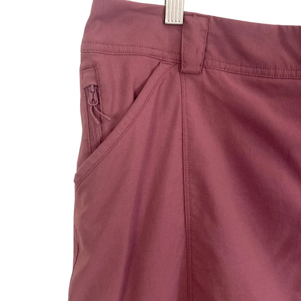 Duluth Trading Womens Dry on the Fly Skort Size 16 Pink Mauve Cargo Hiking - Picture 2 of 10